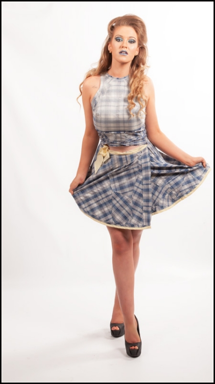 Picture of Check Wrap skirt