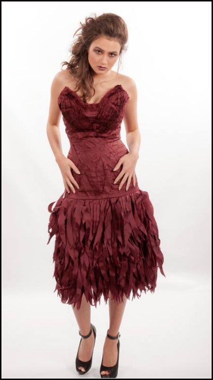 Picture of wine edge cocktail dress